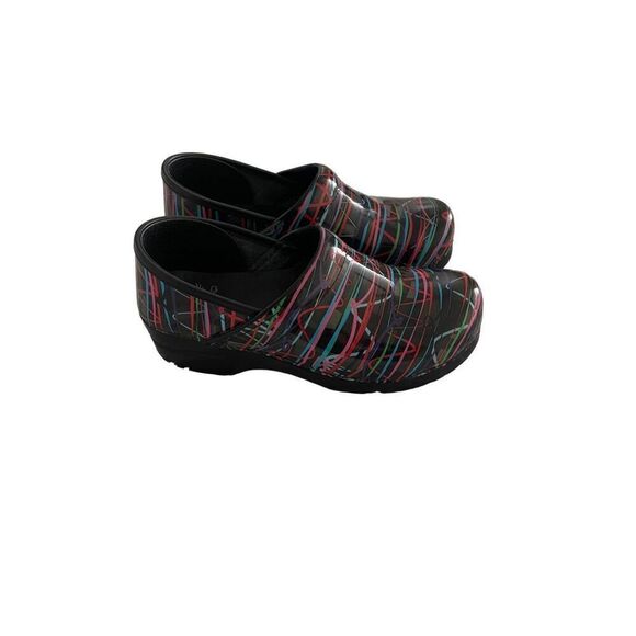 Dansko Womens Multicolor Scribble Professional Streamers Patent Clog Size 40 - Picture 10 of 10